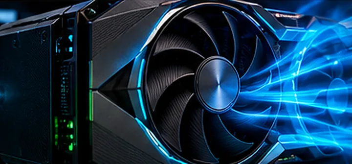 Illustrative close-up of a graphics card for a GPU comparison
